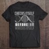 Cute Funny Checks Itself Before It Wrecks Itself Shirt Gift Tee