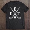 Detroit Michigan Mi Vintage Ice Hockey Sticks Gift Tee