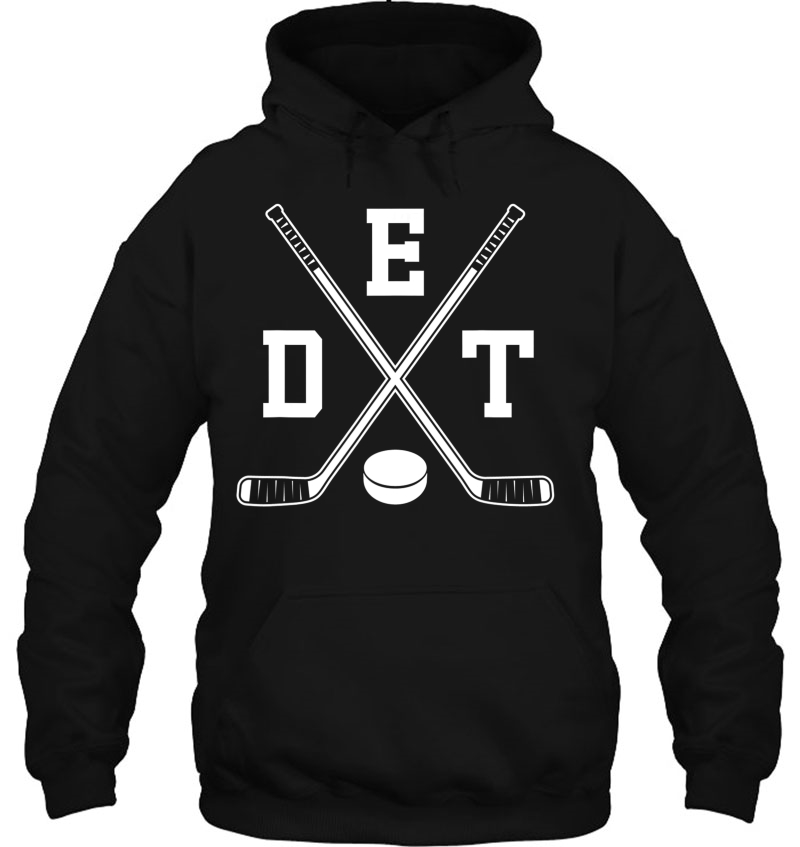 Detroit Michigan Mi Vintage Ice Hockey Sticks Gift Hoodie
