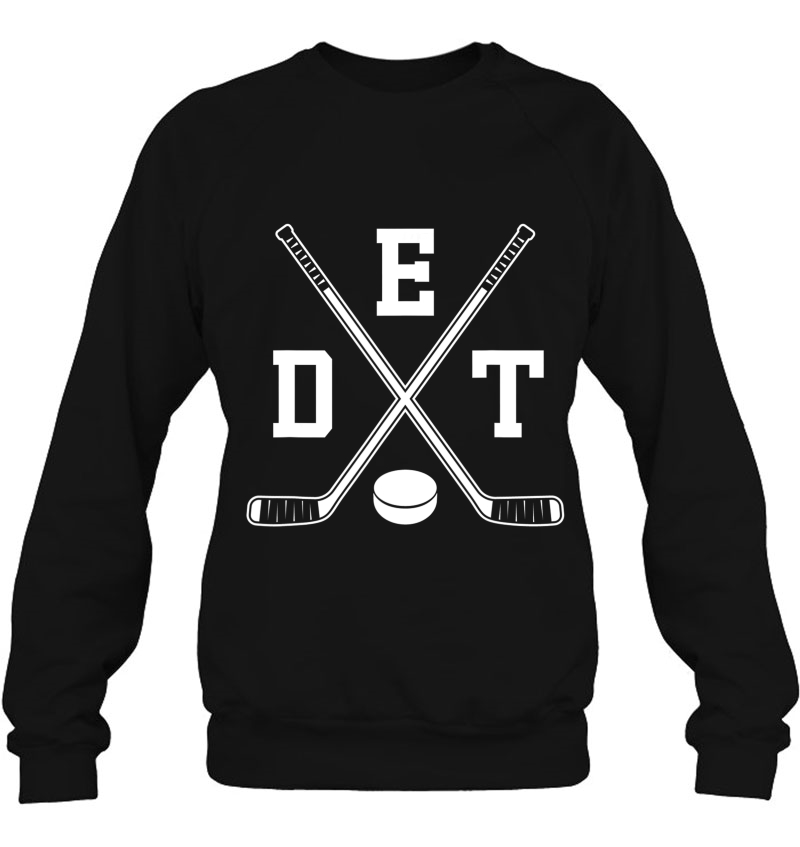 Detroit Michigan Mi Vintage Ice Hockey Sticks Gift Sweatshirt