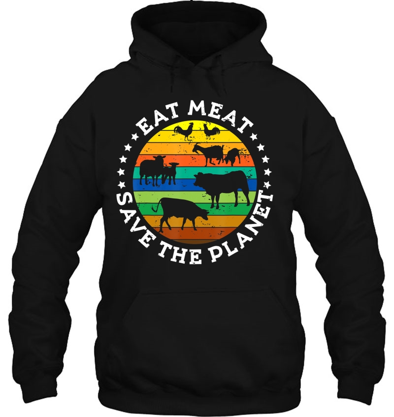 Eat Meat Save The Planet Vintage Retro Original Design Mugs