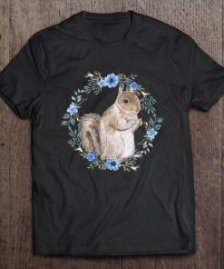 Flower Circle Squirrel Premium Tee