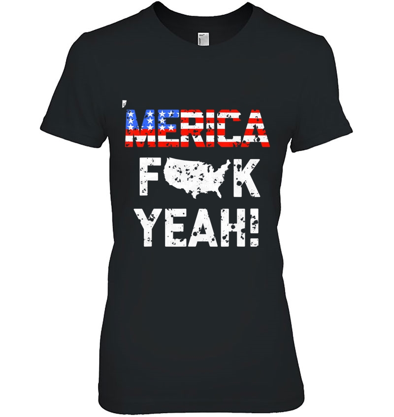 Fuck Yeah American Flag 4Th Of July Mens Merica Hoodie