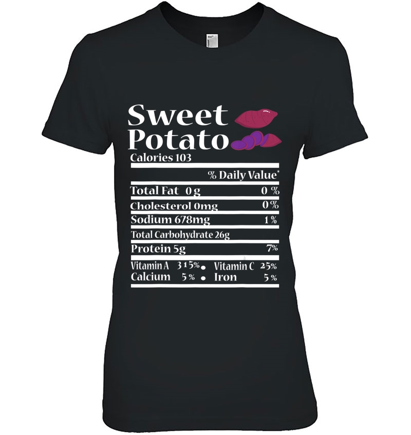 Funny Sweet Potato Nutrition Fact For Thanksgiving Family Hoodie