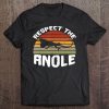 Green Anole Graphic Brown Anoles Pet Retro Lizard Lover Gift Tee