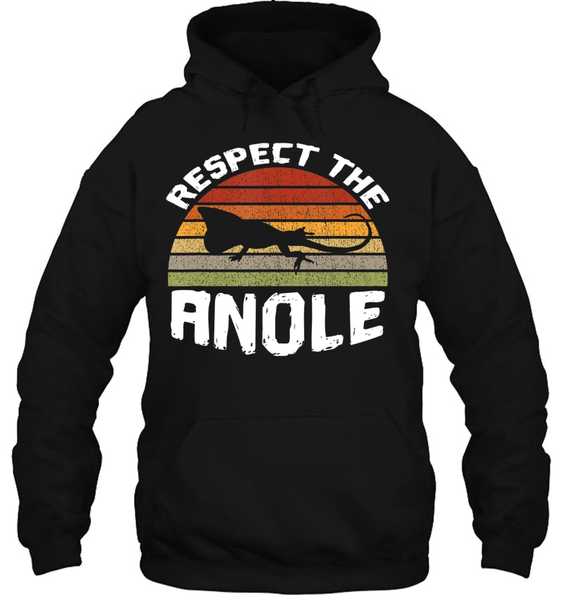 Green Anole Graphic Brown Anoles Pet Retro Lizard Lover Gift Hoodie