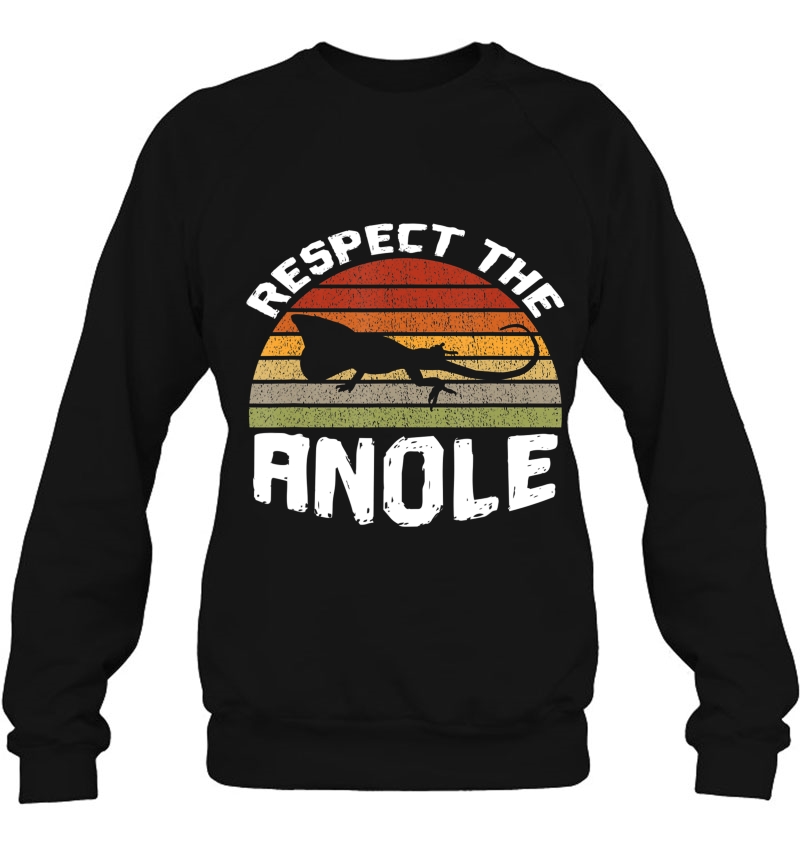 Green Anole Graphic Brown Anoles Pet Retro Lizard Lover Gift Sweatshirt