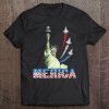 Grunge Red White And Blue July 4 Statue Of Liberty Birthday Tee