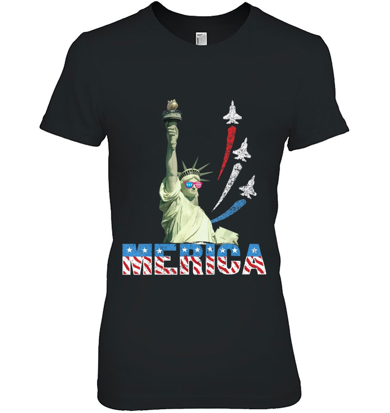 Grunge Red White And Blue July 4 Statue Of Liberty Birthday Hoodie