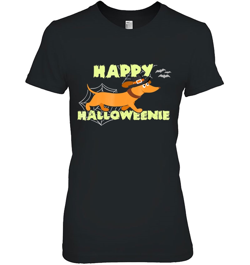 Happy Halloweenie Funny Dachshund Sausage Dog Witch Hoodie