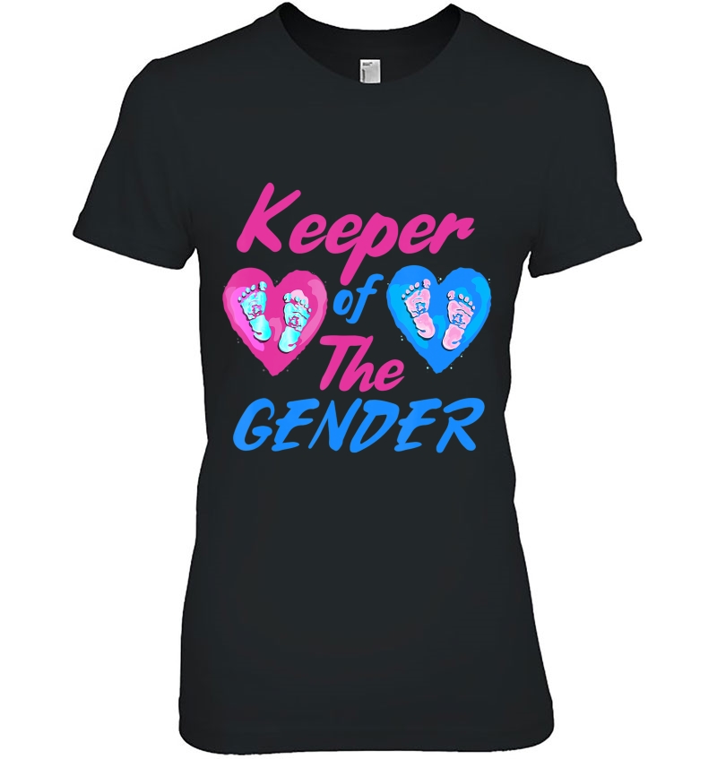 Keeper Of Gender Reveal Baby Announcement Cute Baby Shower Ladies Tee