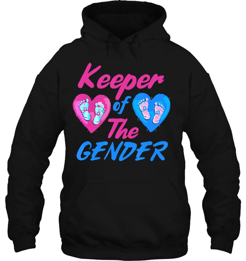 Keeper Of Gender Reveal Baby Announcement Cute Baby Shower Hoodie