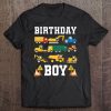 Kids Birthday Boy Shirt For Boys Kids Funny Construction Birthday Tee