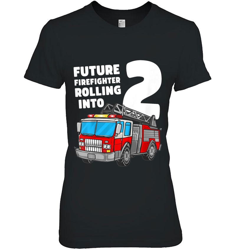 Kids Fire Truck 2Nd Birthday 2 Boy Toddler Firefighter Hoodie