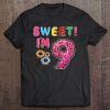 Kids Sweet Donut 9Th Birthday Shirt 9 Year Old Gift Tee