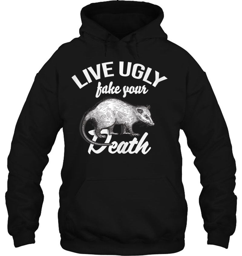 Live Ugly Fake Your Death Funny Opossum Gift Mugs