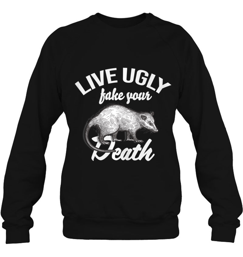 Live Ugly Fake Your Death Funny Opossum Gift Mugs