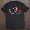 Love Heart South Africa African Usa Americans Flag Colors Tee