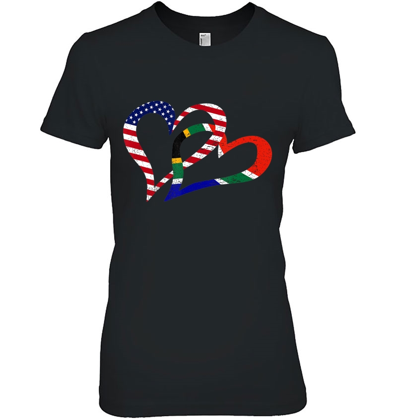 Love Heart South Africa African Usa Americans Flag Colors Hoodie