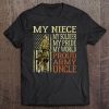 Mens My Niece My Soldier Hero - Proud Army Uncle Military Family Tee