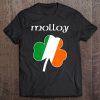 Molloy Irish Last Name Gift Ireland Flag Shamrock Surname Tee