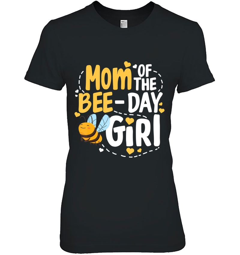 Mom Of The Bee-Day Girl Funny Bee Lover Birthday Outfit Hoodie