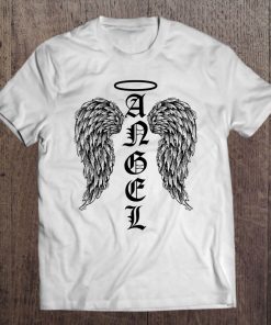 Angel Wings Halo Feathers God Awesome Funny Gift Tee