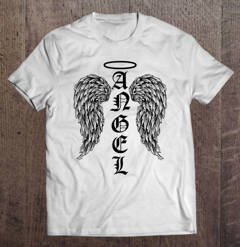 Angel Wings Halo Feathers God Awesome Funny Gift Shirt