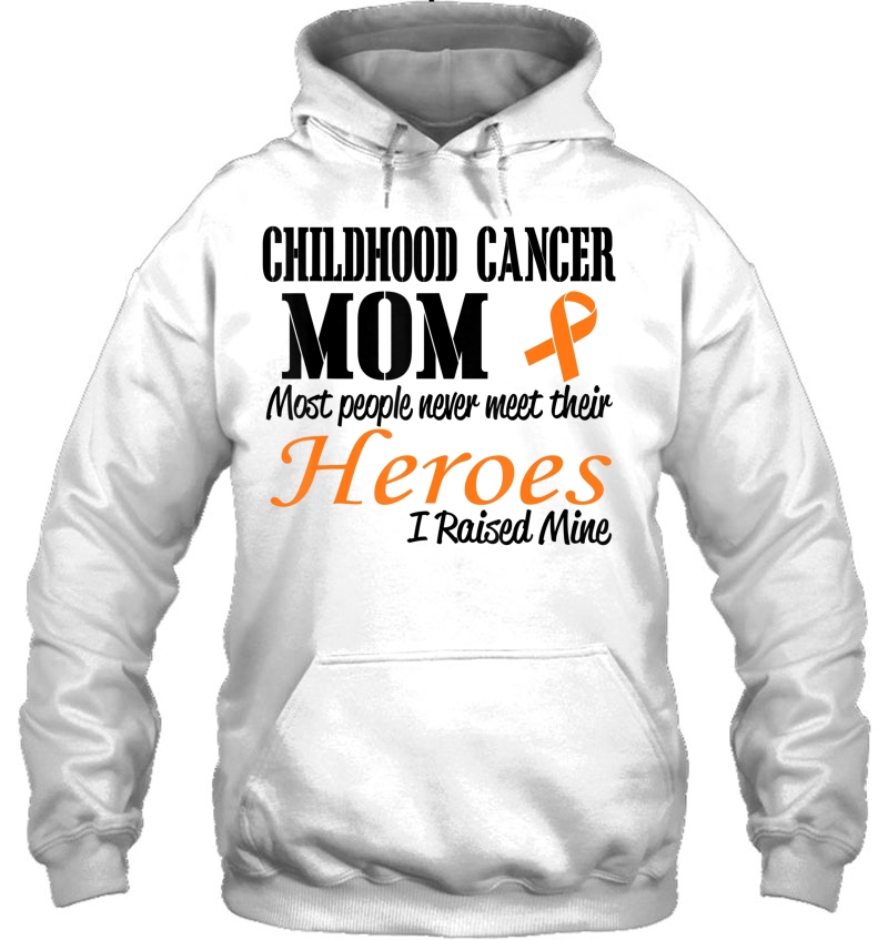 Childhood Cancer Mom Raised Her Hero (Orange) Mugs