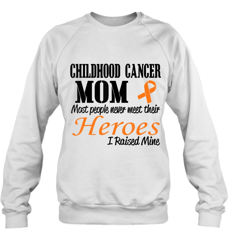 Childhood Cancer Mom Raised Her Hero (Orange) Mugs