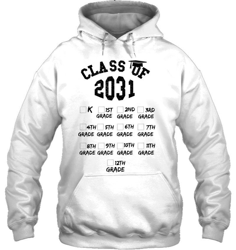 Class Of 2031 Grow With Me Shirt With Space For Check Marks Premium Mugs