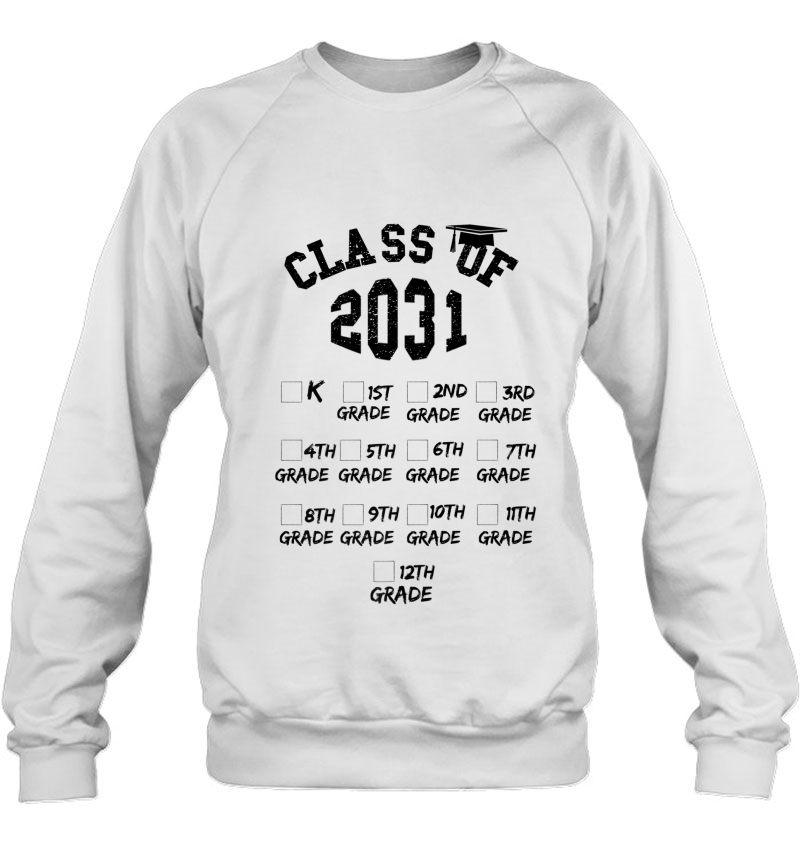 Class Of 2031 Grow With Me Shirt With Space For Check Marks Premium Mugs