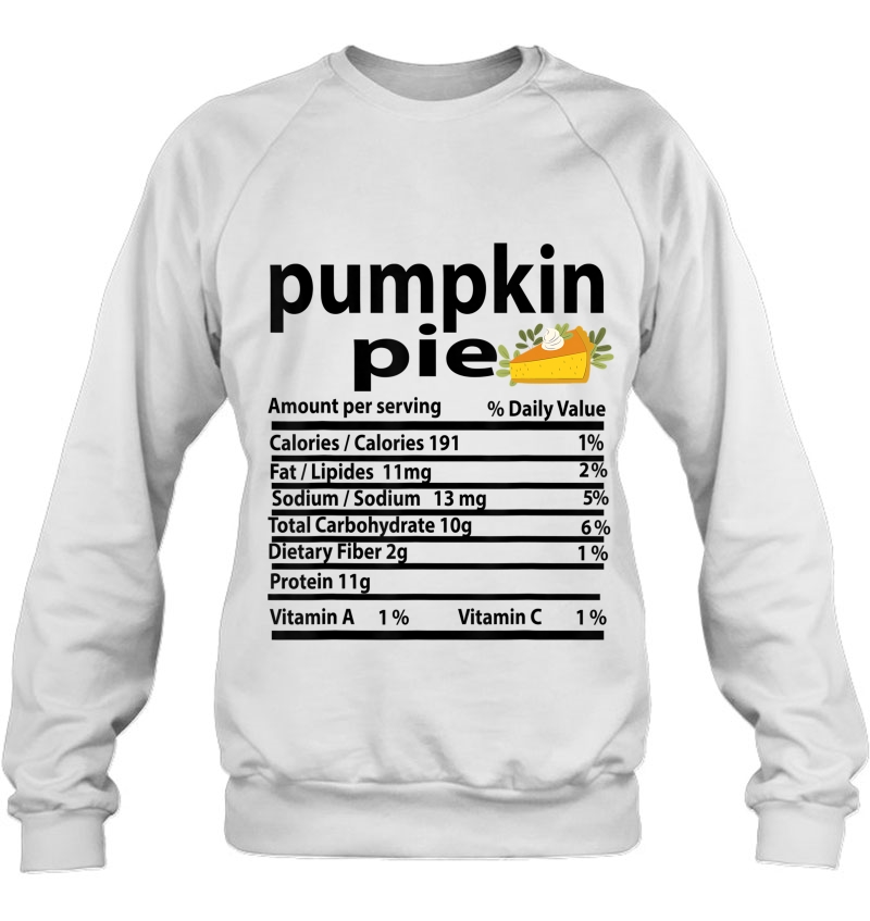 Funny Pumpkin Pie Nutrition Fact For Thanksgiving Family Mugs