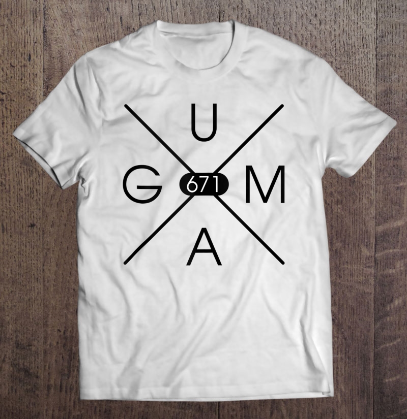 Guam 671 Minimal Cross Design Tank Top Shirt