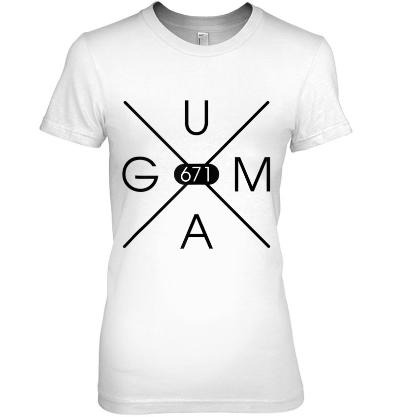 Guam 671 Minimal Cross Design Tank Top Hoodie