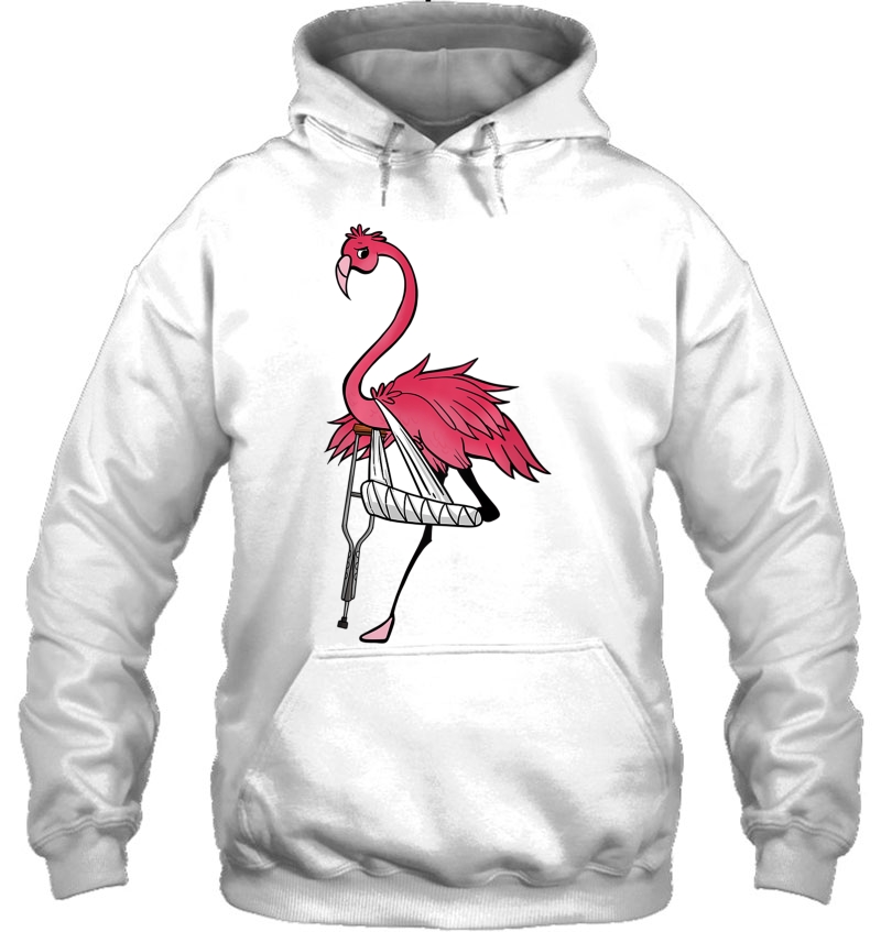 Womens Cool Broken Leg Flamingo Funny Fractured Shorebird Gift V-Neck Mugs