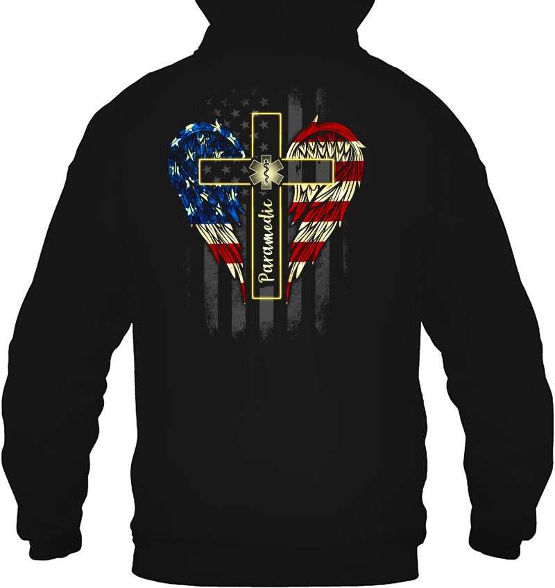 Paramedic Cross Wings American Flag Mugs