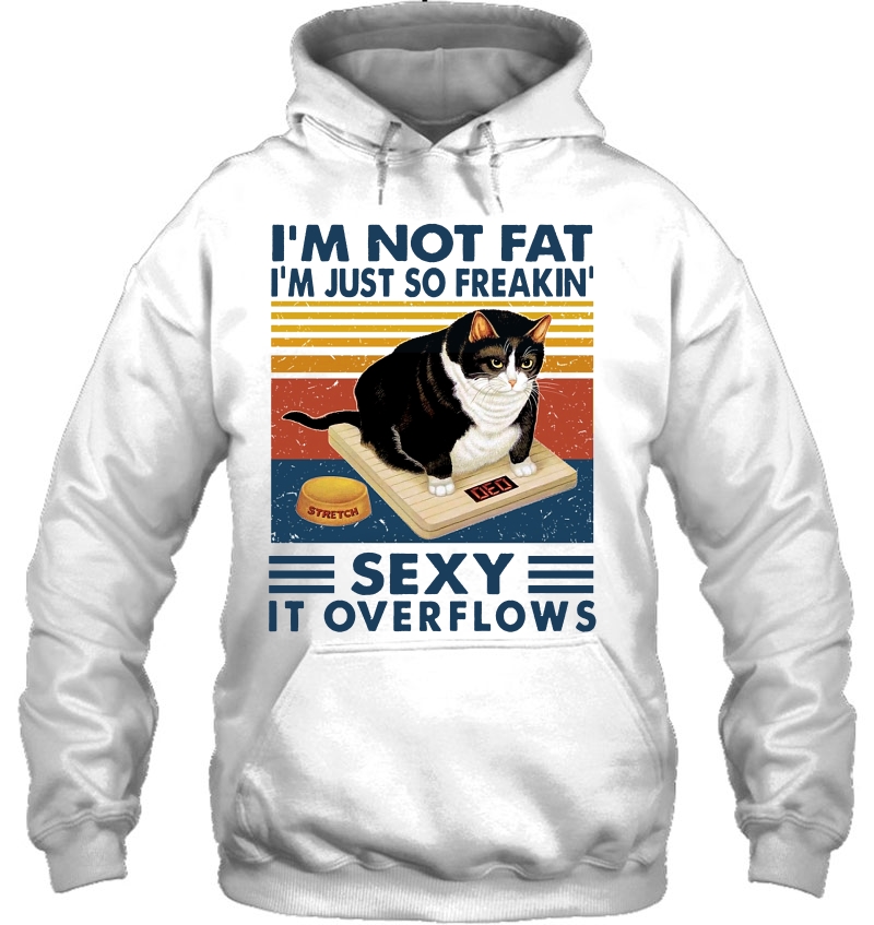 I'm Not Fat I'm Just So Freakin' Sexy It Overflows Funny Fat Cat Vintage Vesion Mugs