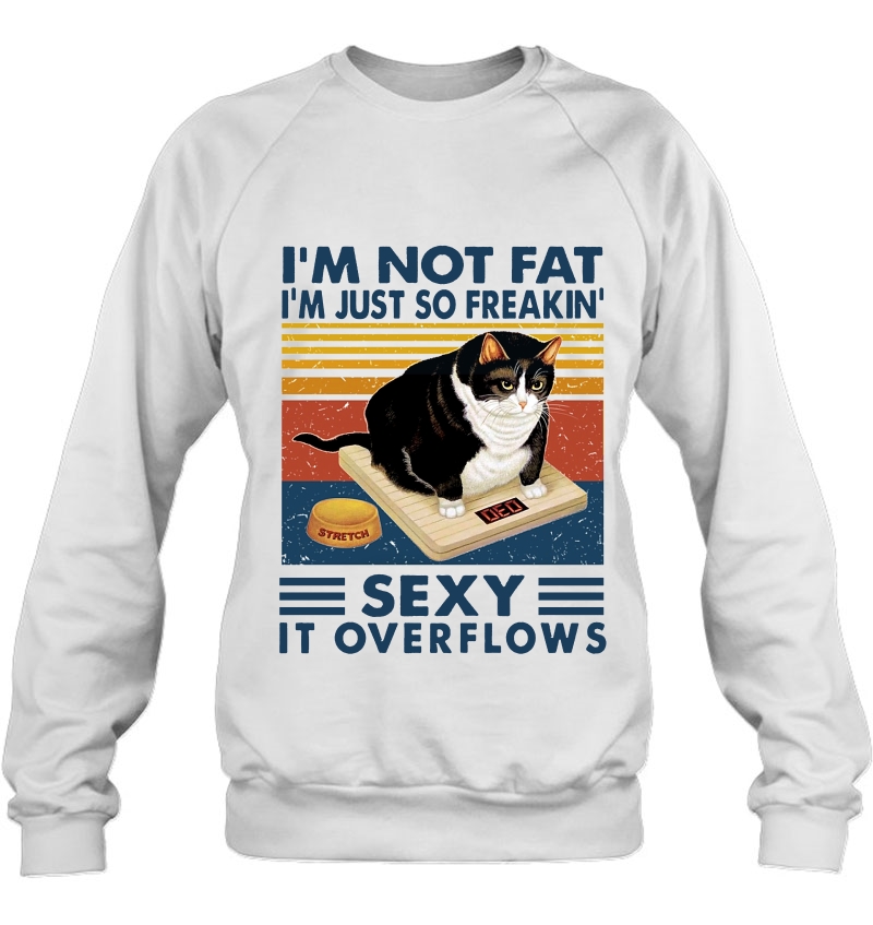 I'm Not Fat I'm Just So Freakin' Sexy It Overflows Funny Fat Cat Vintage Vesion Mugs