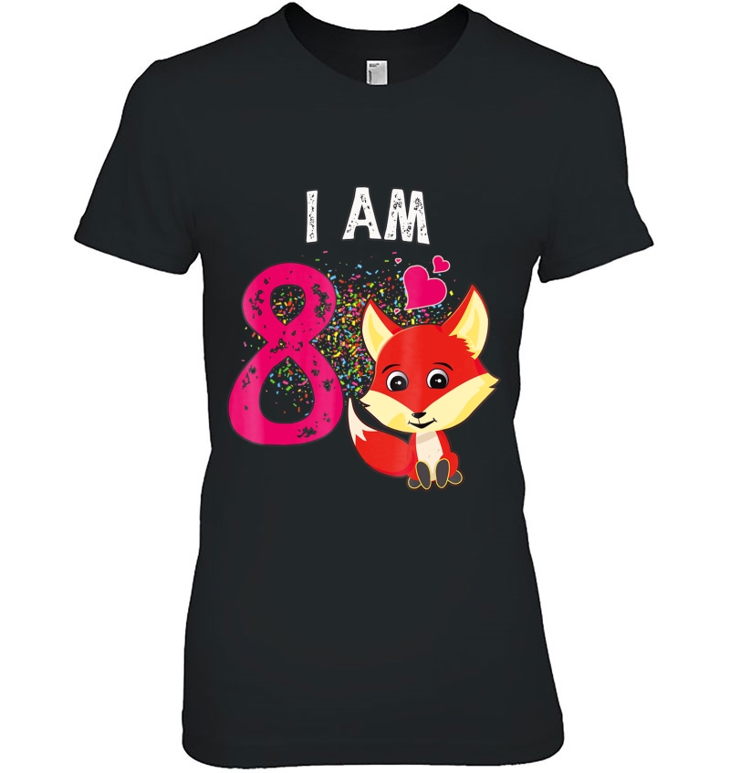 I Am 8 Fox Gift For 8 Year Old 8Th Birthday Hoodie