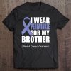 I Wear Periwinkle For My Brother Stomach Cancer Awareness Tee