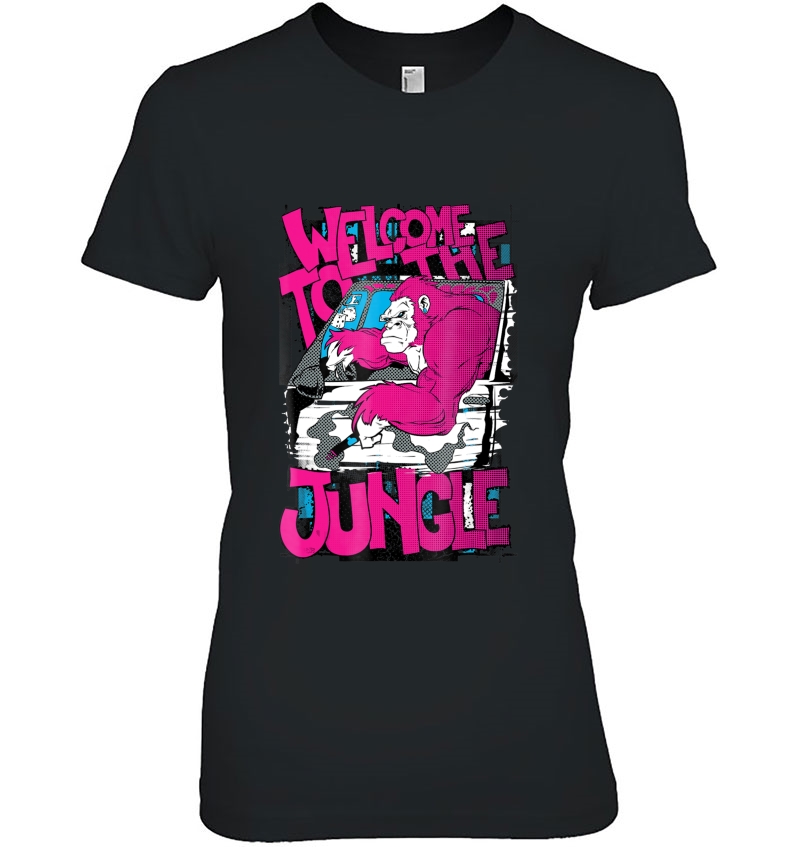 Jungle Pink Gorilla Ladies Tee