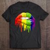 Lgbt Rainbow Shirt Lips Pocket Pride Gay Homosexual Lesbian Tee