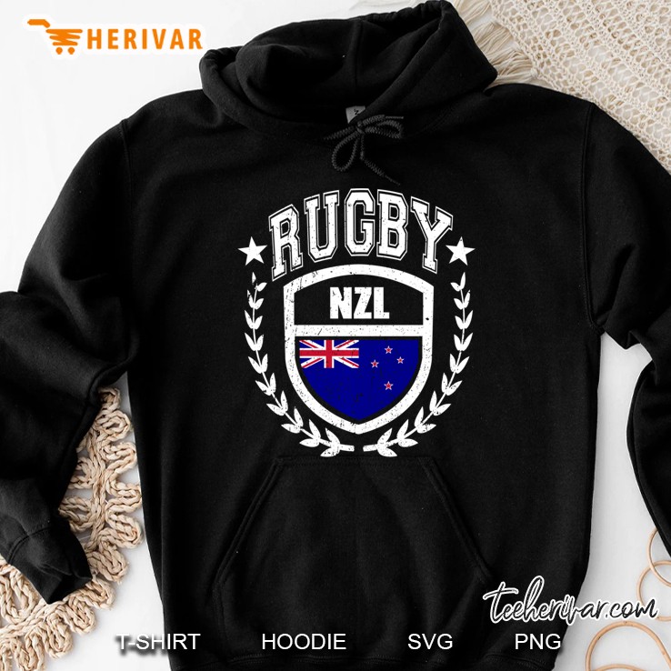 New Zealand Rugby Gear New Zealand Flag Vintage Sport Hoodie