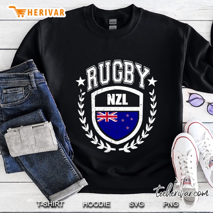 New Zealand Rugby Gear New Zealand Flag Vintage Sport Sweatshirt