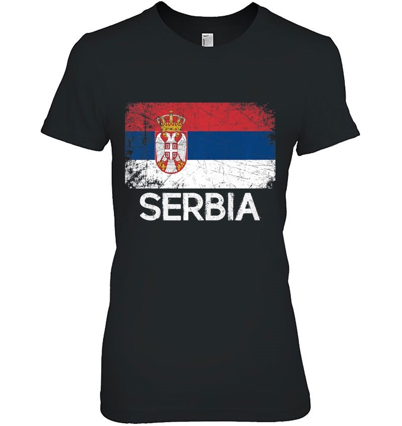 Serbian Flag Vintage Made In Serbia Gift Hoodie