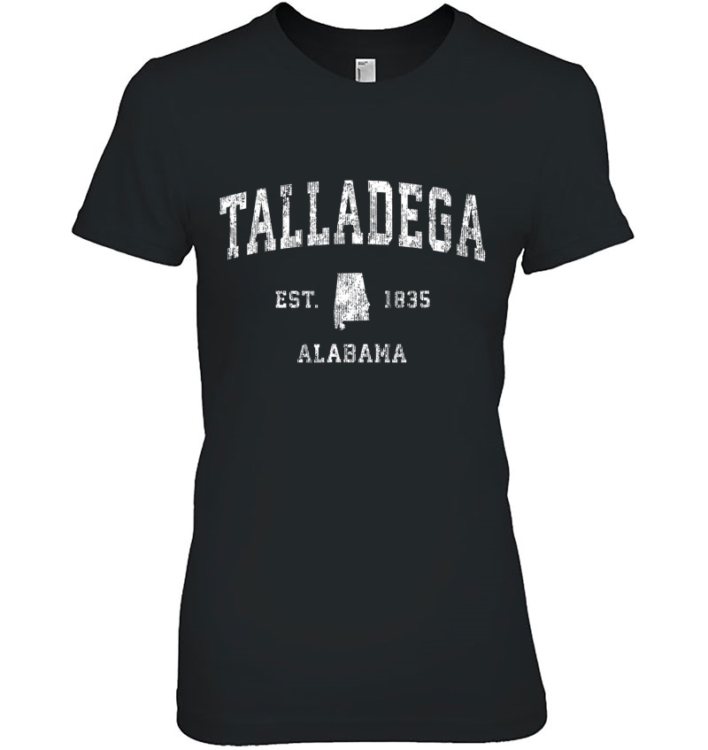 Talladega Alabama Al Vintage Athletic Sports Design Hoodie