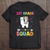 Team 1St Grade Squad Shirt Llama Sloth Back To School Tee