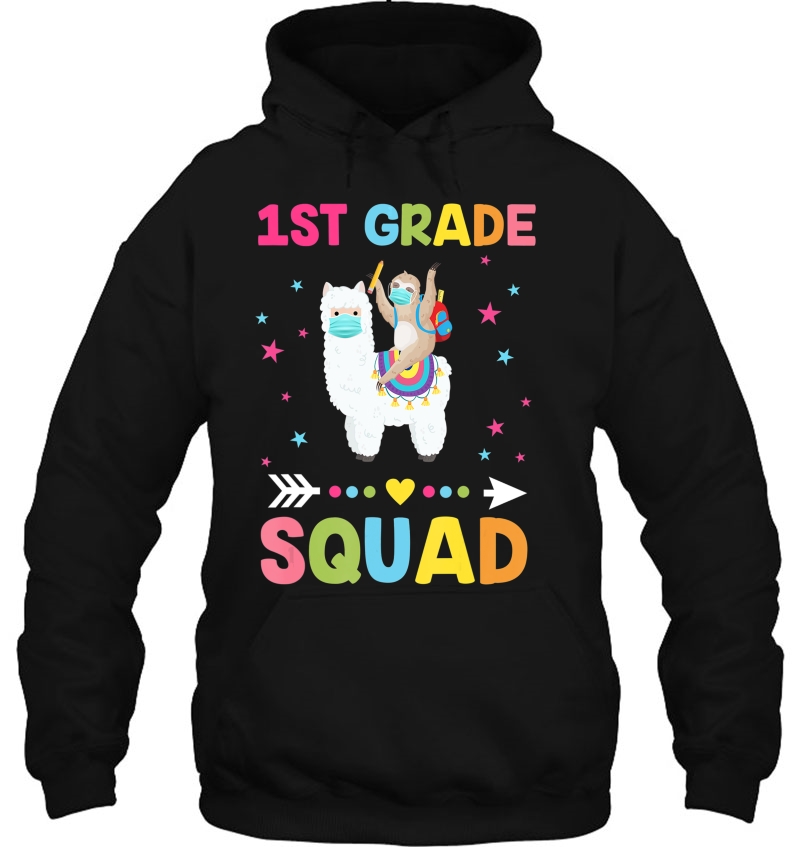 Team 1St Grade Squad Shirt Llama Sloth Back To School Mugs