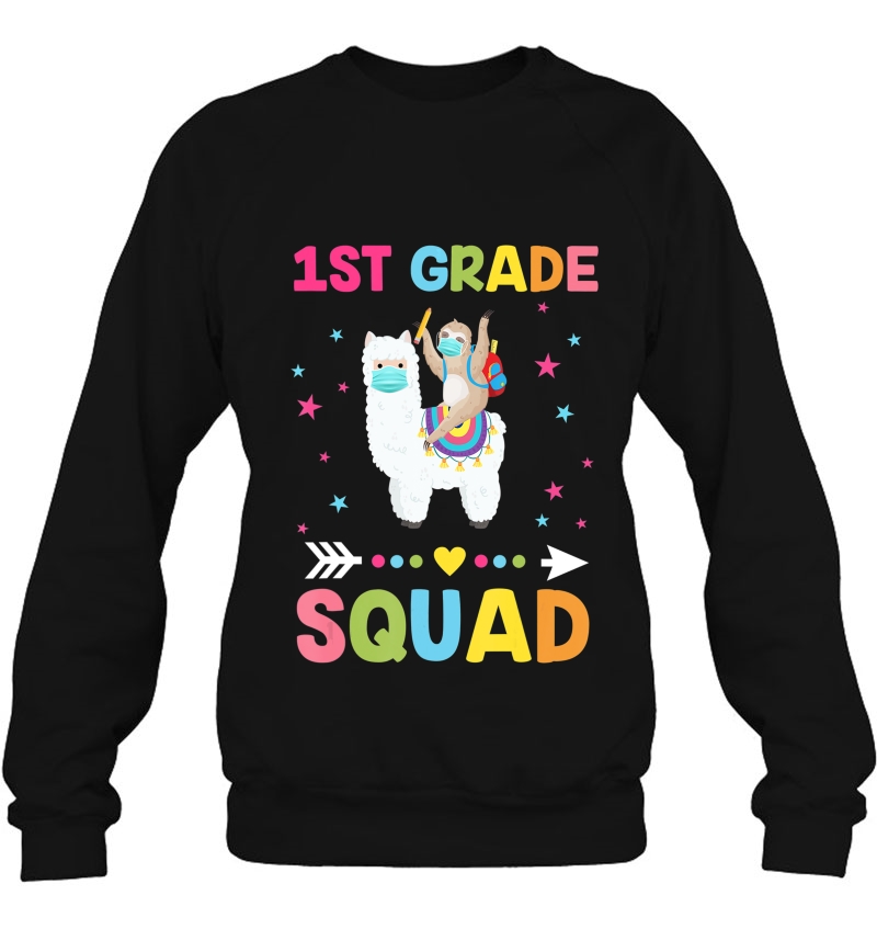 Team 1St Grade Squad Shirt Llama Sloth Back To School Mugs